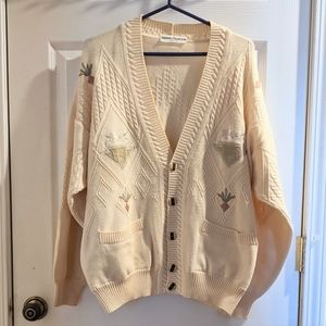 EUC Vintage Umberto Bilancioni Cream Wool Cardigan